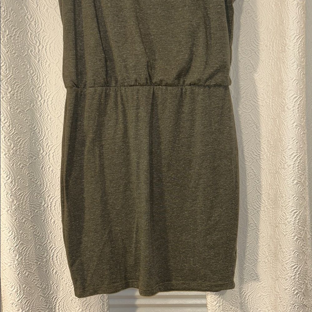Athleta Linen Blend Gray Sleeveless Dress - Picture 4 of 6